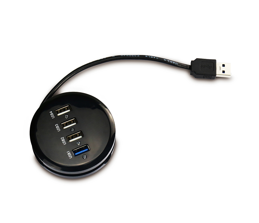 H349S Round USB Hub - 1 Port USB 3.0 + 3 Ports USB 2.0