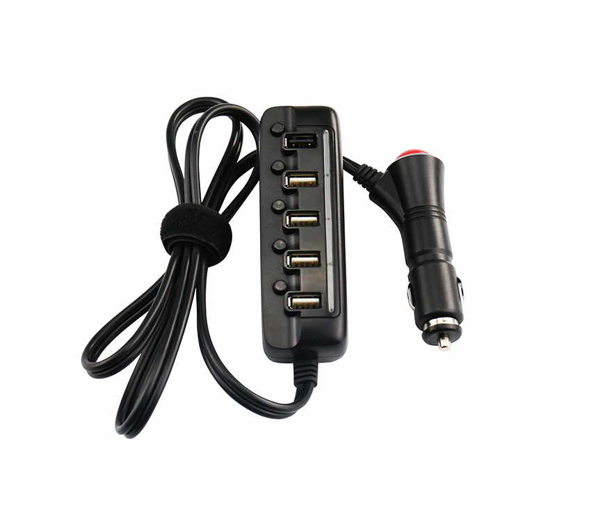 QCF584 QC 3.0 Car Charger with 4 Normal USB Port