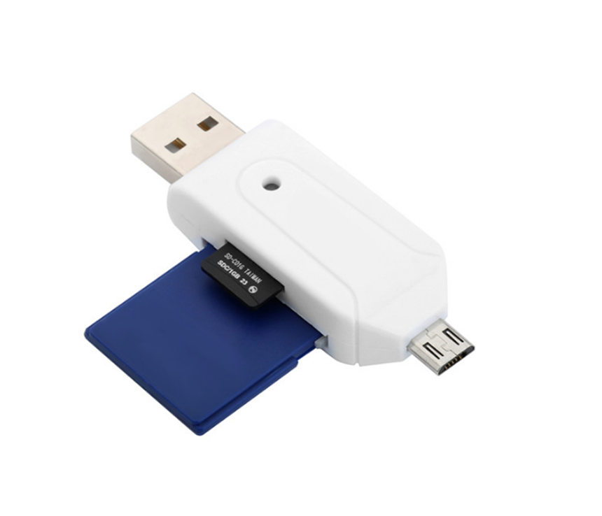 OTG117 USB A / Micro USB OTG Card Reader