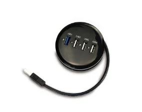 H349S Round USB Hub - 1 Port USB 3.0 + 3 Ports USB 2.0