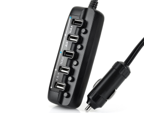 PA580 Car Charger with 5 Ports USB Hub